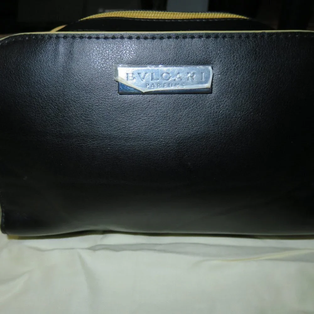 BVLGARI POUCH w/ DUSTBAG SHAVING BAG COSMETIC CASE CLUTCH
